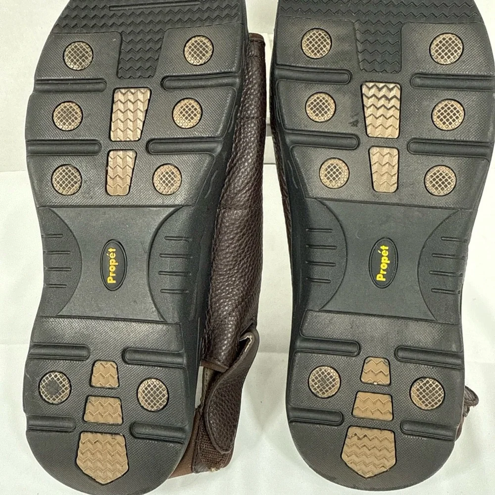 Men's Propet Leather Strappy Breeze Sandal Size 14XX‎ (5E) Brown Comfort Walking